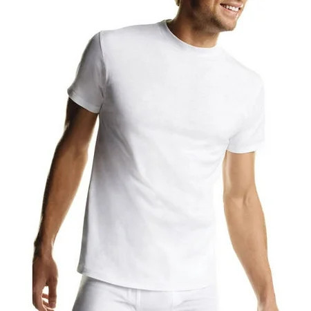 Hanes Men's 6 Pack White Crew T-Shirt, 2 Pack | Walmart (US)