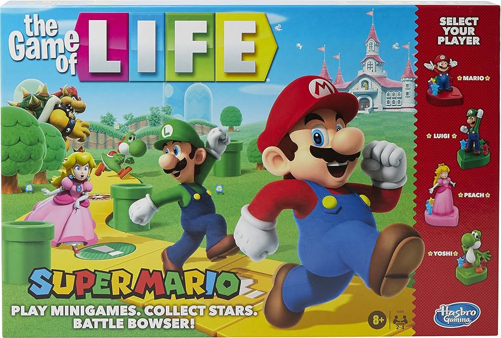Hasbro Gaming The Game of Life: Super Mario Edition Board Game for Kids Ages 8 and Up, Play Minig... | Amazon (US)