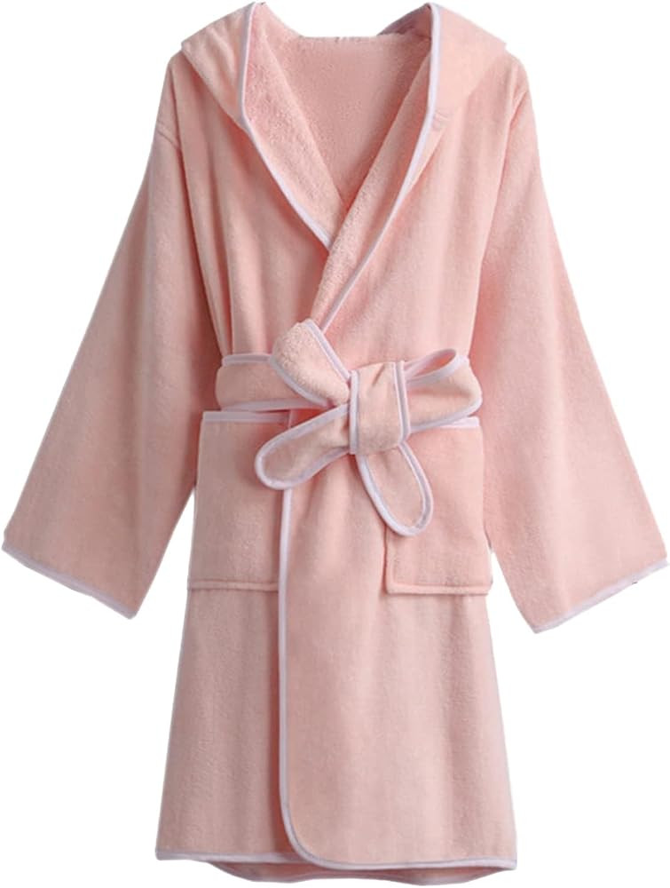 Boys Girls Bathrobe Soft Towel Hooded Robe Kids Terry Cloth Cotton Robes, 3-12 Years | Amazon (US)