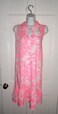 NWT LILLY PULITZER ROUSSEAU PINK GLISTEN IN THE SUN RIEGAN DRESS XL | eBay US