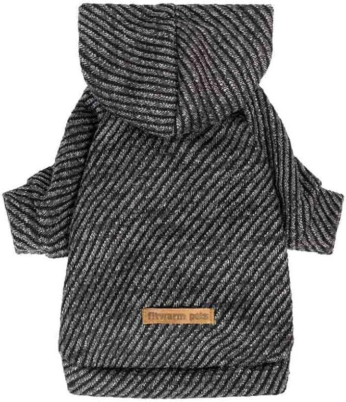 Fitwarm Black Striped Dog Hoodie, Winter Clothes for Small Dogs Boy Girl, Lightweight Pet Hooded ... | Amazon (US)