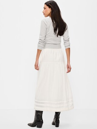 Lace-Trim Maxi Skirt | Old Navy (US)
