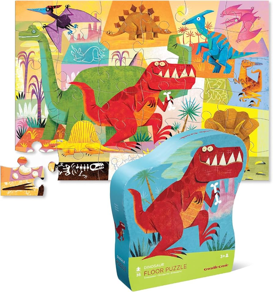 Crocodile Creek 36-Piece Jigsaw Floor Puzzle - Fun Floor Puzzles for Kids Ages 3-5 - Heavy-Duty S... | Amazon (US)