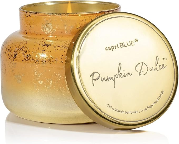 Capri Blue Glimmer Signature Jar - Pumpkin Dulce Scented Candle with Ombre Glass Candle Holder - ... | Amazon (US)