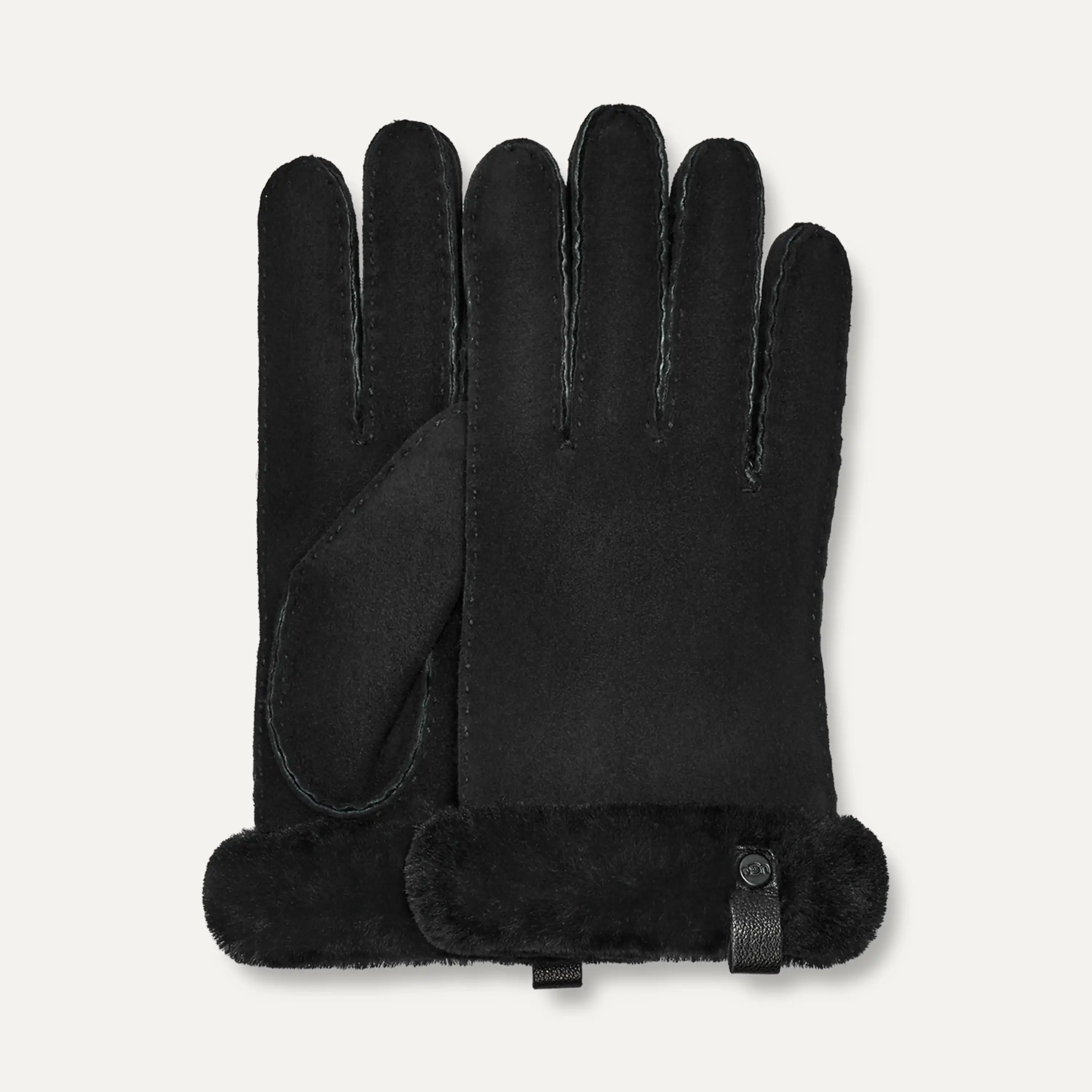 UGG® Shorty Leather Trim Glove for Women | UGG® UK | UGG (UK)