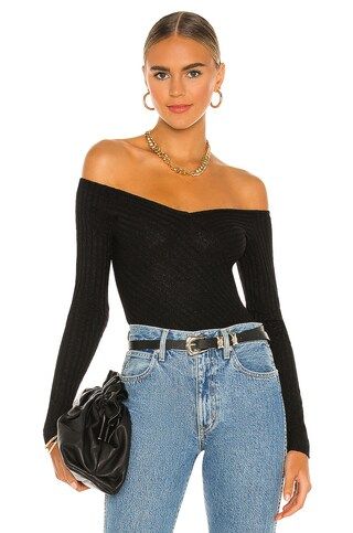 Bardot Off Shoulder Bodysuit in Black from Revolve.com | Revolve Clothing (Global)