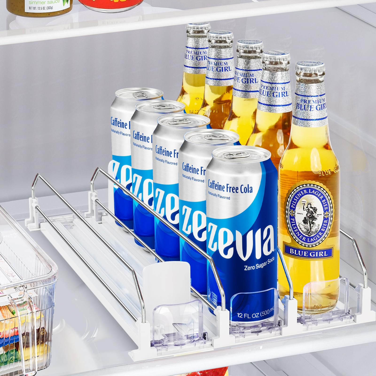 Drink Organizer for Fridge, Drink Dispenser for Fridge Automatic Pusher, Soda Can Dispenser for R... | Amazon (US)