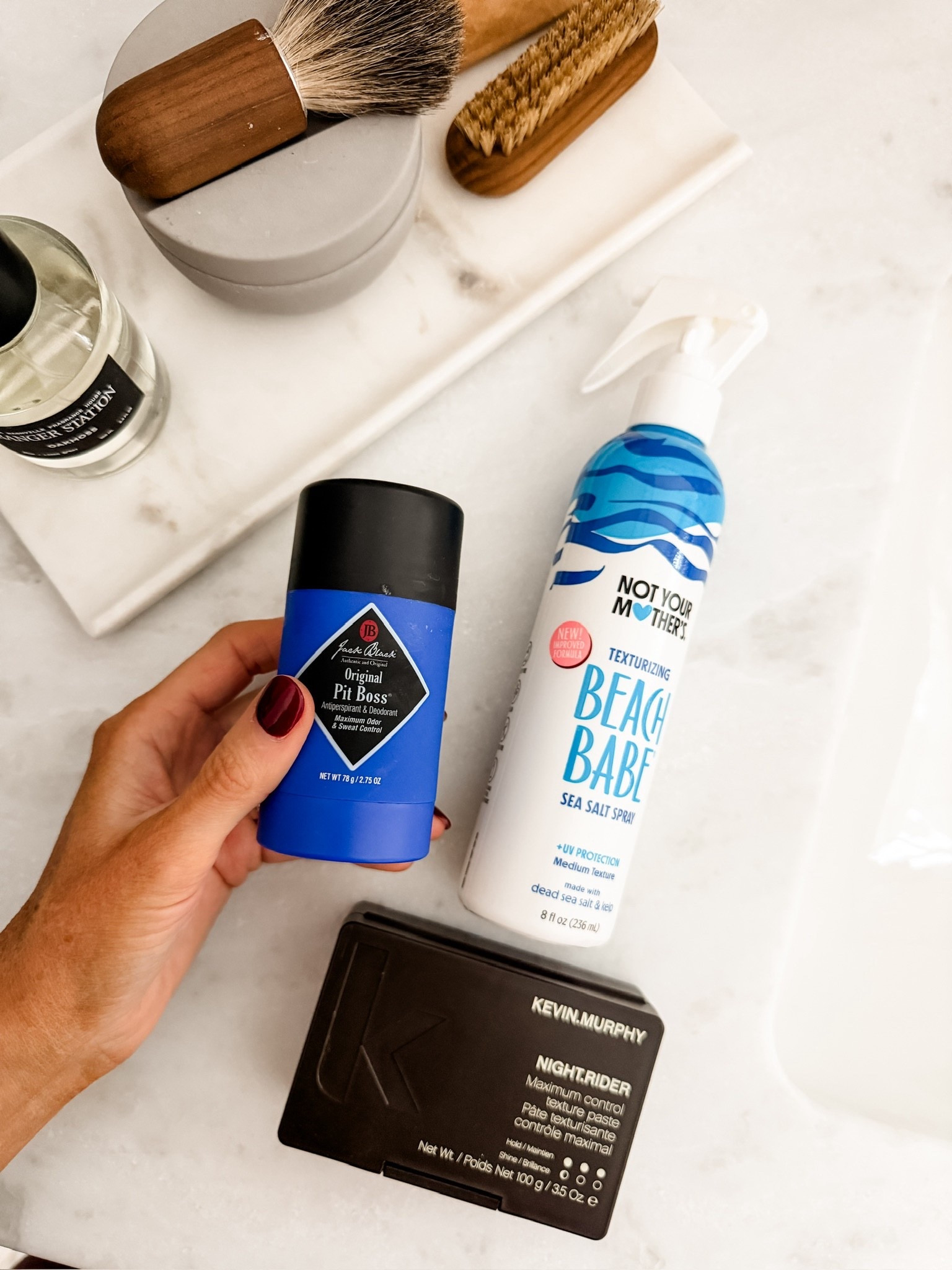 Several of Chris’ favorite products! He’s been using this salt spray for several years and loves it! 

Life with Loverly, Loverly grey, men’s routine, morning routine, husband 

#LTKMens #LTKmorningroutine #LTKdayinmylife