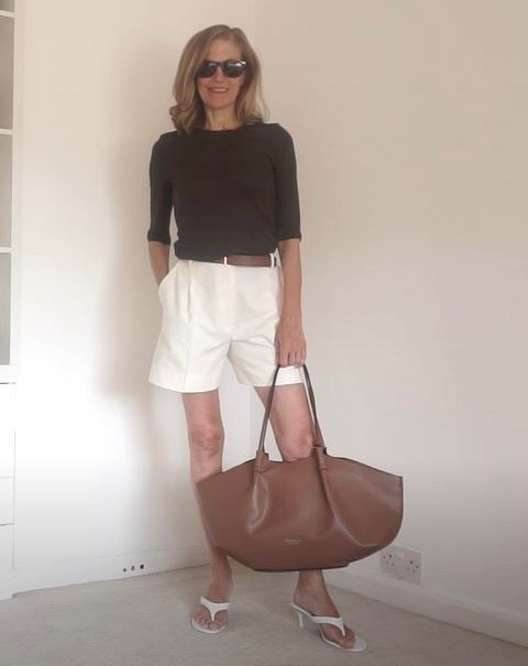 Summer shorts outfit over 50