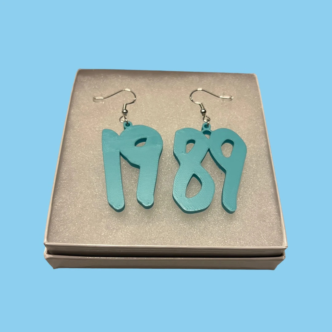1989 Split Earrings - Unique Taylor Tour Gift - 3D Printed Earrings - Pop Culture Inspired Access... | Etsy (US)