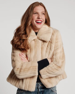 Babe Faux Fur Jacket - Natural - 2X | Frances Valentine
