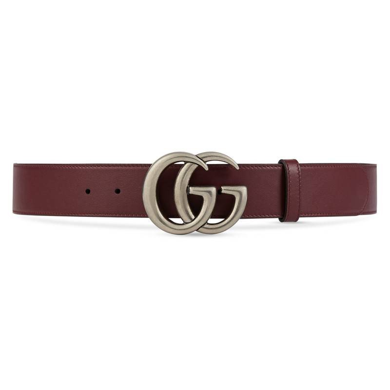 Leather belt with Double G buckle | Gucci (US)