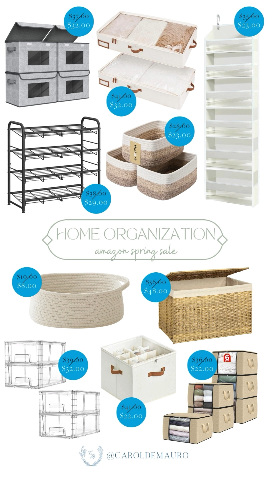 Tidy up your shelves with these gorgeous neutral finds, now on major discount for the Amazon Spring Sale. It’s amazing how a few woven baskets and clear containers can transform a chaotic cabinet into a Pinterest-worthy dream!

home refresh, vanity inspo, bathroom accessories, sink organization, laundry area, shoe rack, closet essentials, creator favorites 2026

#LTKHome #LTKSeasonal #LTKSaleAlert