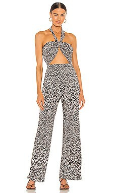 LPA Baina Jumpsuit in Black & White from Revolve.com | Revolve Clothing (Global)