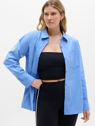 Midday Relaxed Poplin Shirt | Athleta