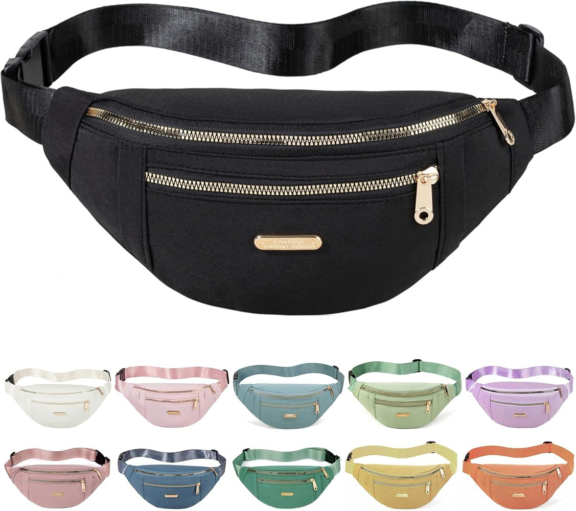 Fanny Packs Crossbody Bag for Women, Waist Pack Jogging Pouch Belt Bag for Outdoors Traveling Hik... | Amazon (US)