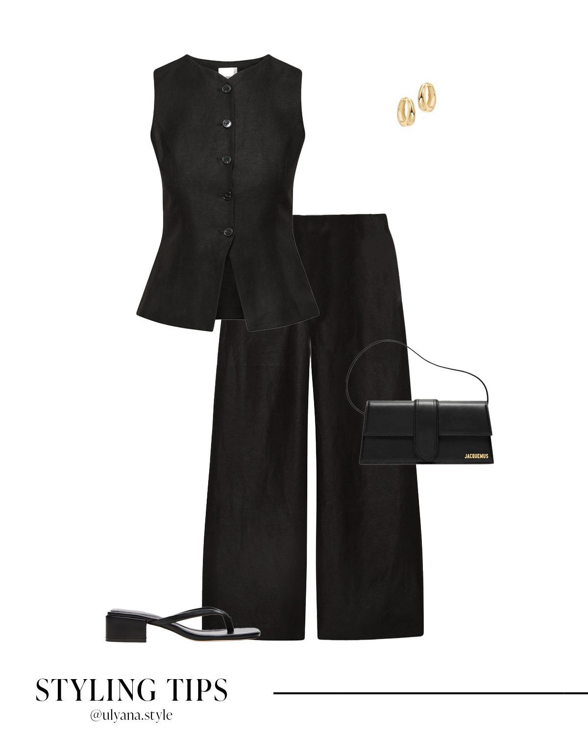 Summer nights call for a matching linen set. This black vest and linen pant combo is sleek and lightweight. Perfect for rooftop dinners, city strolls, or a dressed up vacation look. Styled it with black sandals, a shoulder bag, and hoops for a polished summer outfit. 
.
.
.
.
.

Summer outfits | old money outfits | European summer outfits | vest outfits | vest set | vest top | vest and pant set | black vest outfits | button up vest | button down vest | high neck vest | linen vest set | linen vest outfit | vest suit | black pants outfit | dress pants | linen pants outfit | black tailored pants | trouser pants | summer shoes | outfit inspo | classy outfits | black sandals | 

#LTKSummerEdit #LTKGiftGuide #LTKSeasonal #LTKU #LTKSaleAlert #LTKPetite #LTKFindsUnder50 #LTKFindsUnder100 #LTKWorkwear #LTKTravel #LTKShoeCrush #LTKItBag 