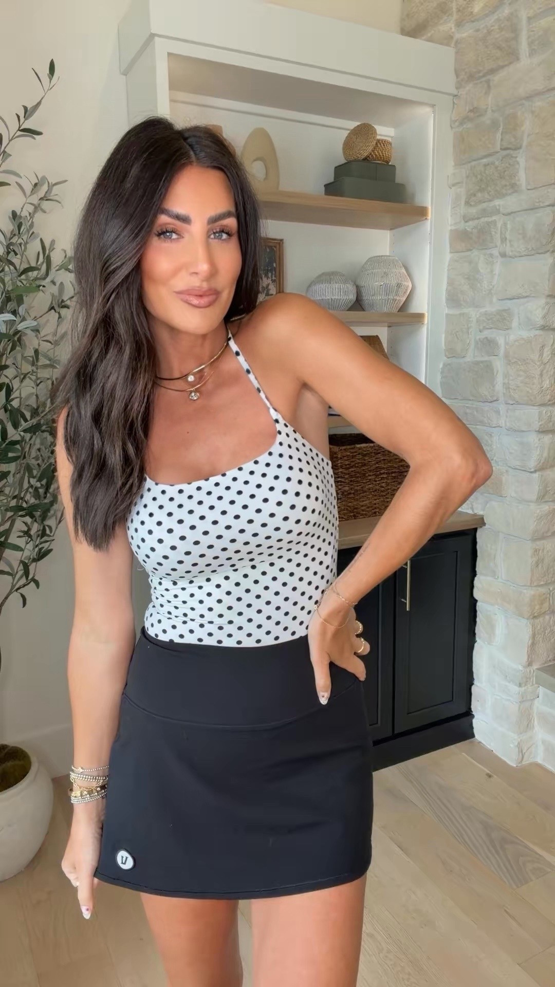 Polka dot tank | athletic skirt | Disney outfit 
Wearing small top 

#LTKootd #LTKgrwm #LTKdayinmylife