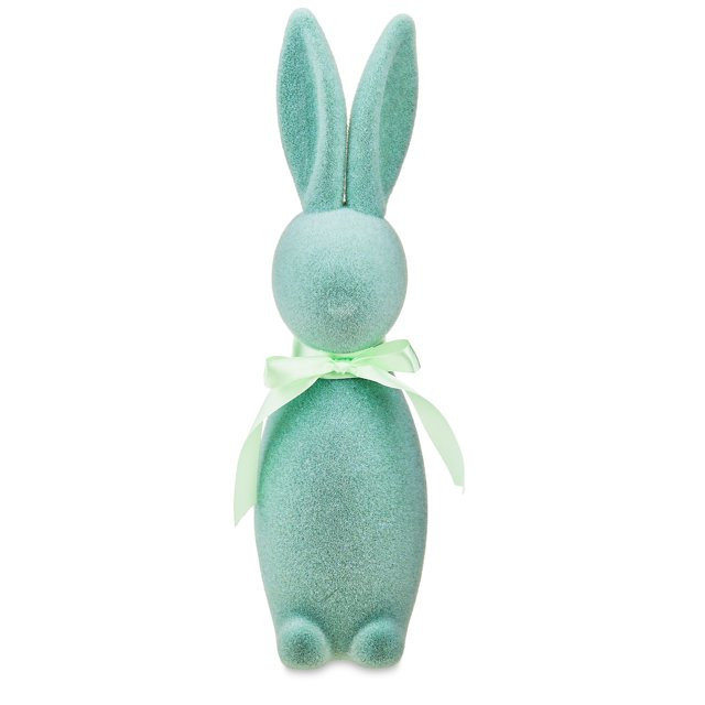 Easter Flocked Bunny Decor, Mint, 16 Inch, by Way To Celebrate | Walmart (US)