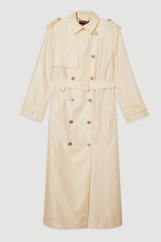 Soft Signature Trench Coat | Karen Millen UK + IE + DE + NL