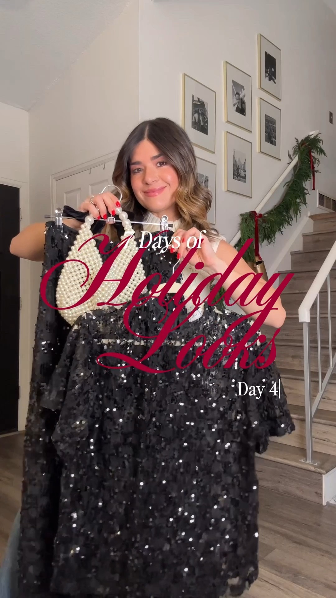 7 Days of Holiday looks! For day 4 I’m styling the prettiest black sequin look! This top and skirt are amazing! They run tts. I’m wearing size xs in both pieces. Take 40% off right now!!! 

#LTKHoliday #LTKootd #LTKgrwm