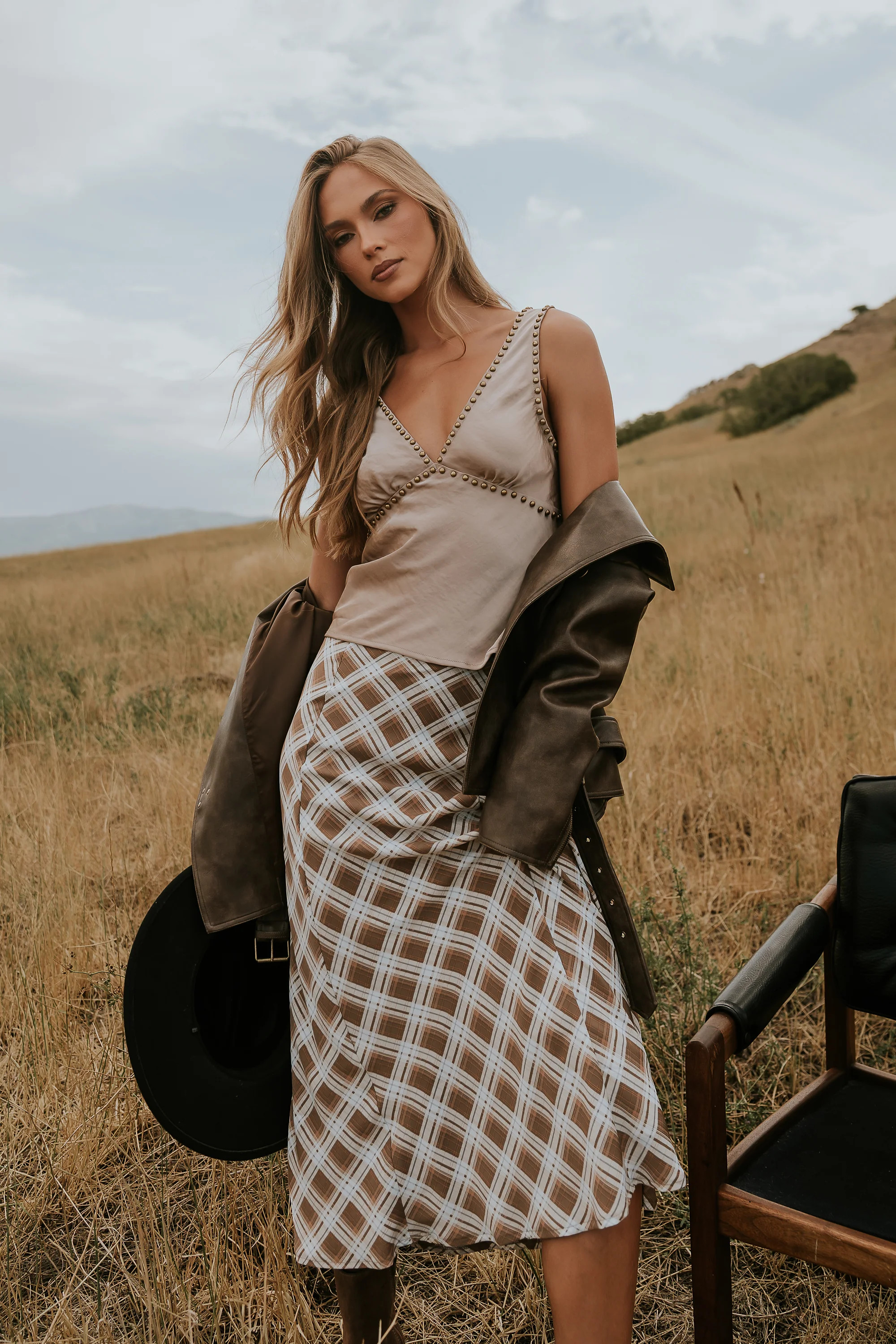 Zadie Plaid Maxi Skirt | Böhme US