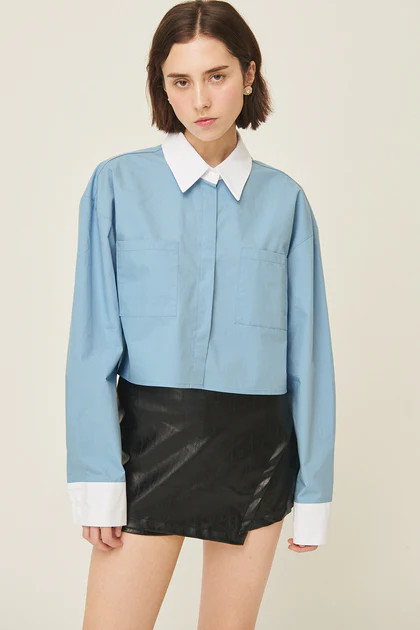 Michelle Contrast Shirt | Storets (Global)