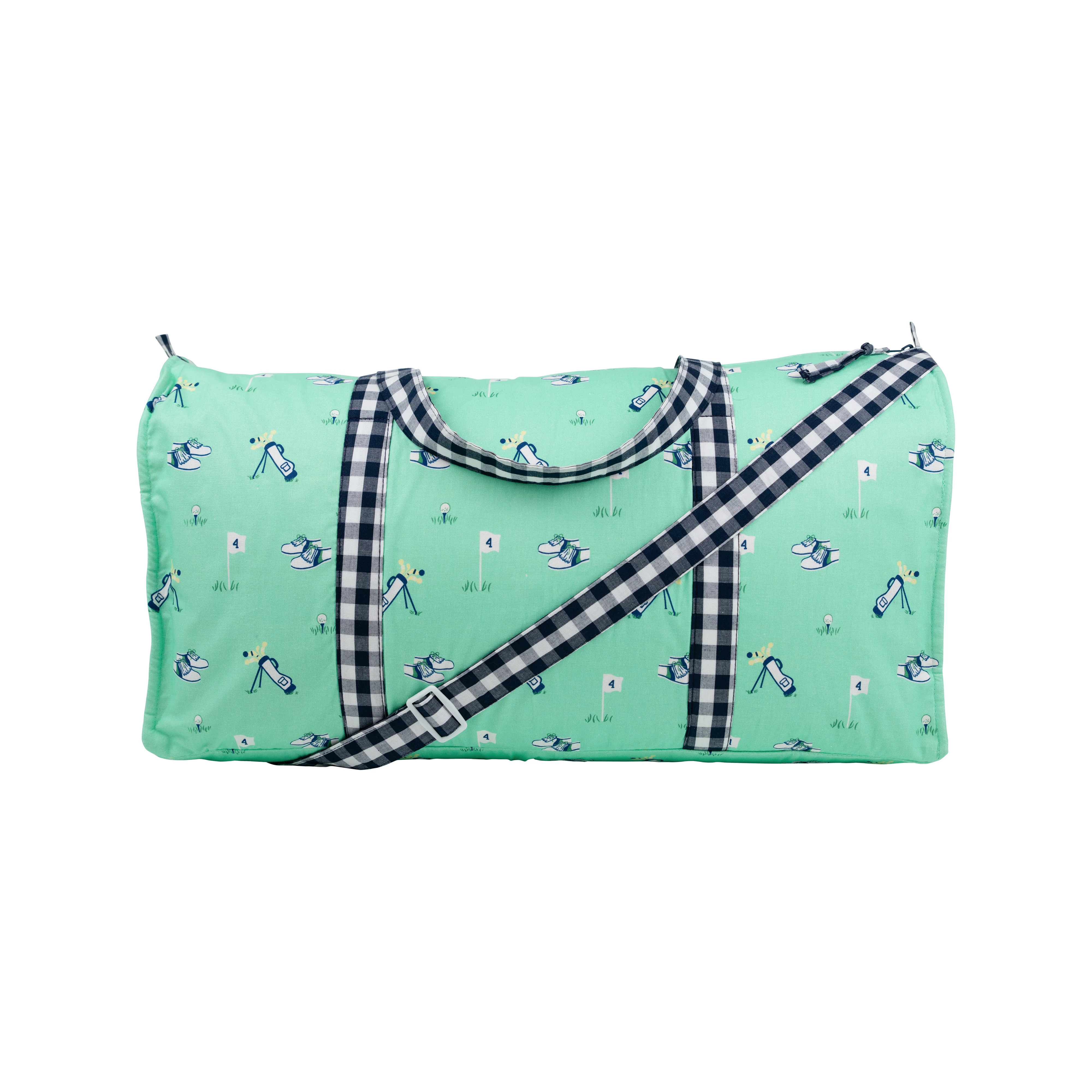 Logan's Long Weekend Bag - Mulligans and Manners with Nantucket Navy Gingham | The Beaufort Bonnet Company