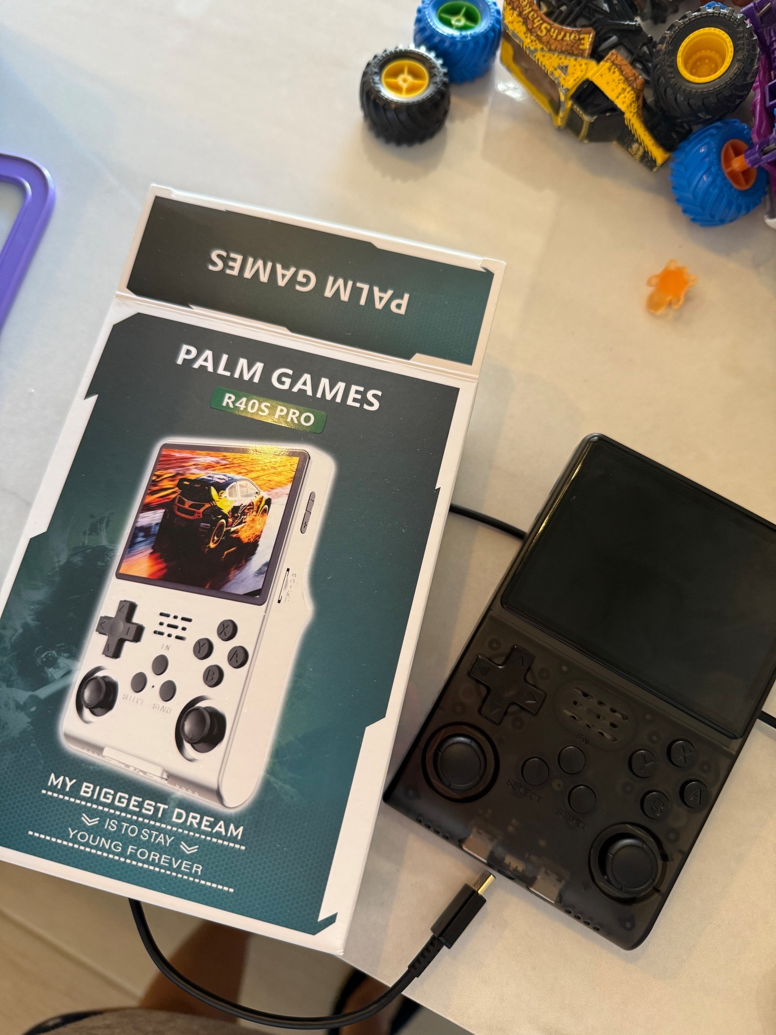 Game console!! 
So very similar to the game boy  except the games are already preinstalled inside of this console. There are 30,000 games. Games like Mortal Kombat, sonic,  Mario, Gallica,Pac-Man,  Zelda etc. any game you used to play it has it. 
Just charge it & play. Great gift 🎁 

#LTKKids #LTKFamily #LTKFindsUnder100