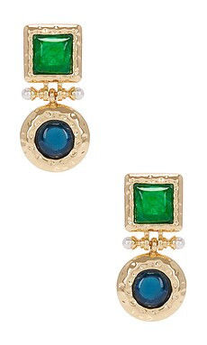 8 Other Reasons Statement Drop Earring in Blue & Green from Revolve.com | Revolve Clothing (Global)