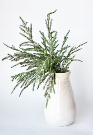 20" Faux Whitewash Green Norfolk Pine Spray Bush | Michaels Stores