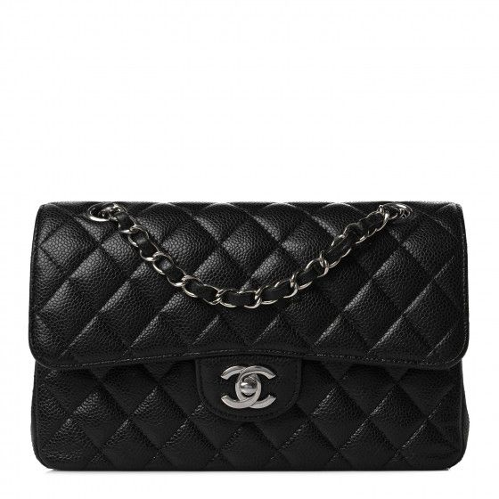 CHANEL Caviar Quilted Small Double Flap Black | FASHIONPHILE (US)