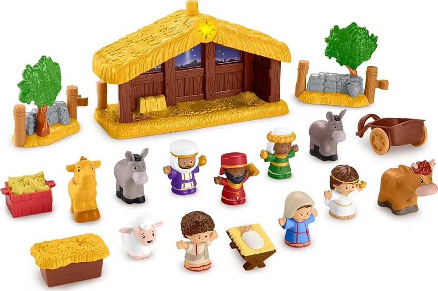 Fisher-Price Little People Toddler Toy Nativity Set with Music Lights and 18 Pieces for Christmas... | Amazon (US)