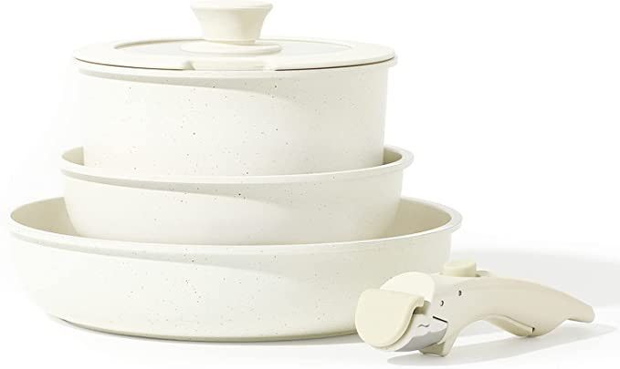 CAROTE Nonstick Cookware Sets, Non Stick Pots and Pans Set Detachable Handle, Kitchen Cookware Se... | Amazon (US)