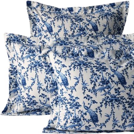 Luxe Supima Cotton Flannel Printed Pillow Sham - 6oz | Lands' End (US)