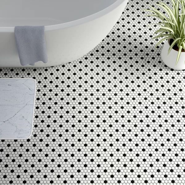 Metro Hex 1" x 1" Porcelain Honeycomb Mosaic Wall & Floor Tile | Wayfair North America