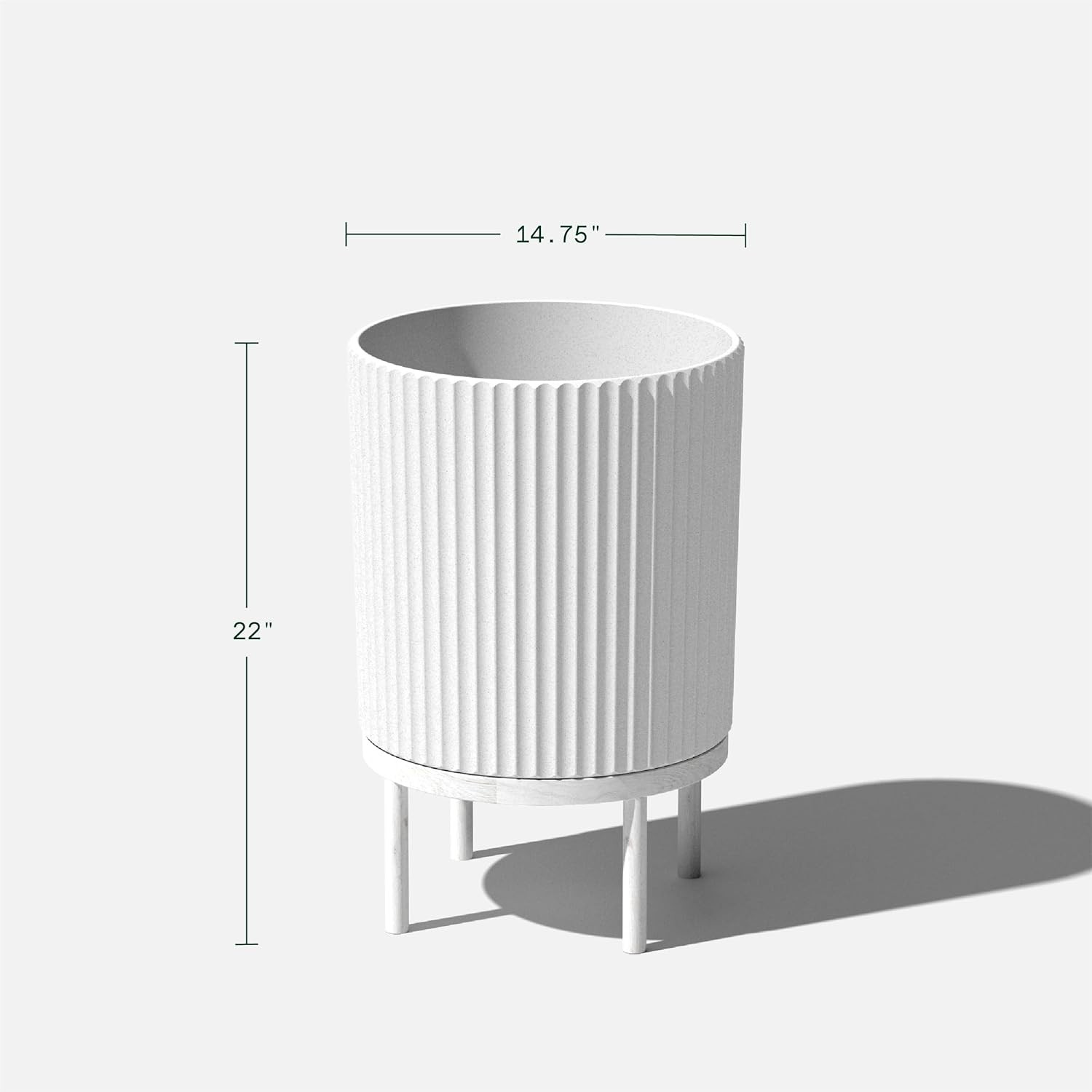 Veradek Demi Series Round Planter w/Stand for Porch/Patio | Durable Plastic-Stone Composite & Woo... | Amazon (US)