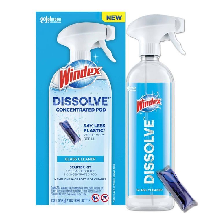 Windex Dissolve Pods Original Cleaner Starter Kit - 0.28 fl oz/2ct | Target