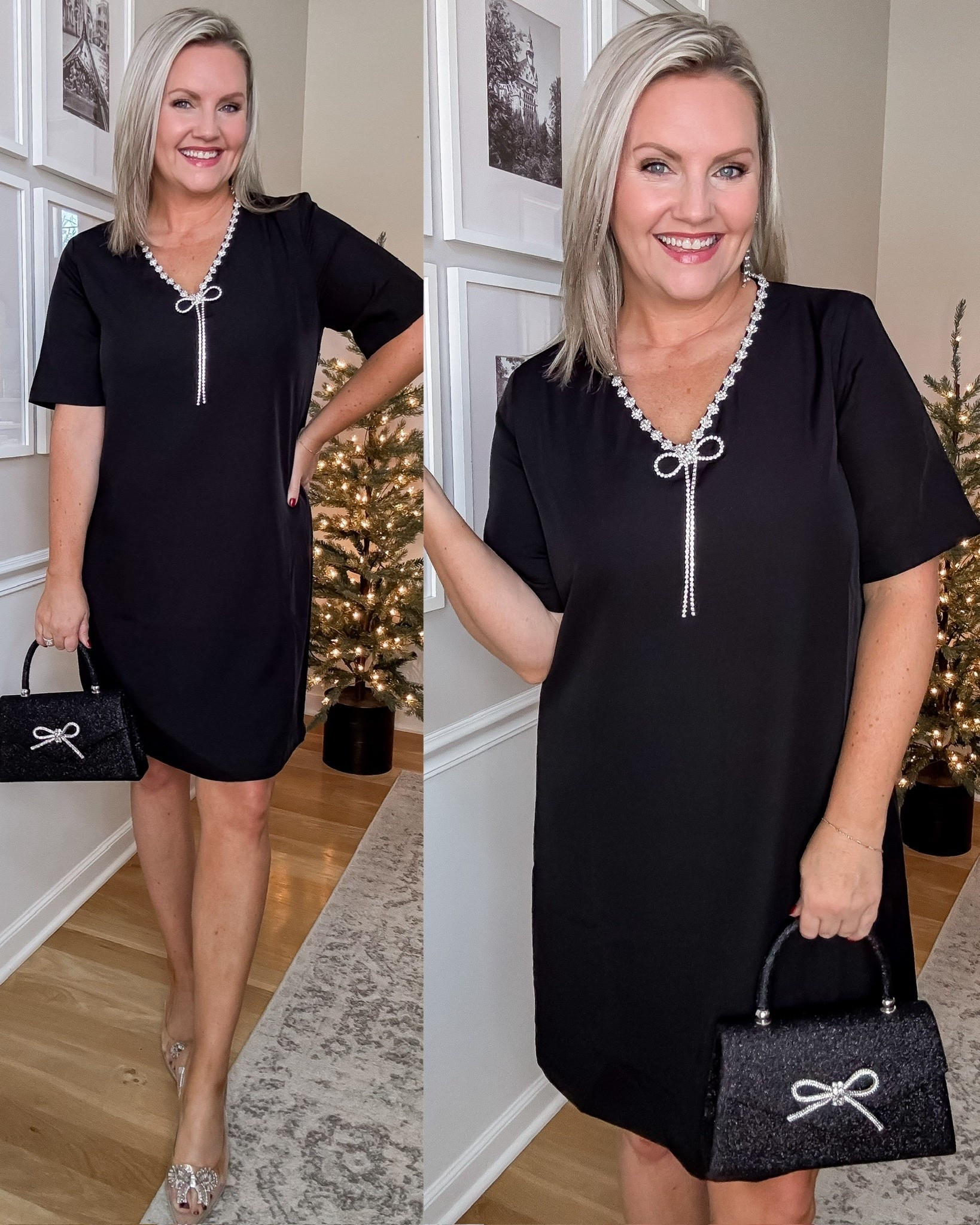 New Year’s Eve dress 🎉 You know I love a bow detail and this dress, bag, and shoes are so adorable! 



#LTKSeasonal #LTKHoliday #LTKOver40