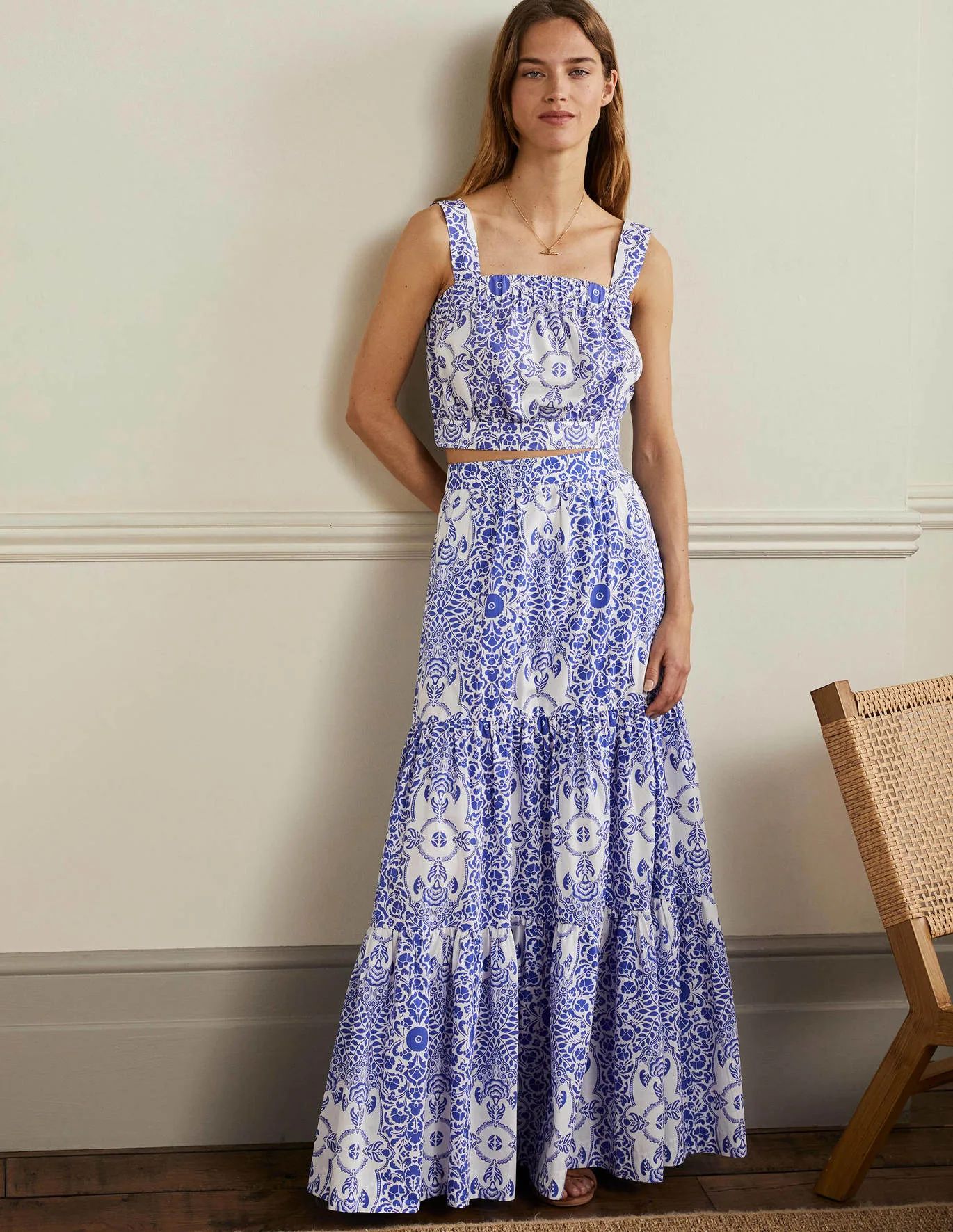 Lorna Tiered Maxi Skirt | Boden (US)