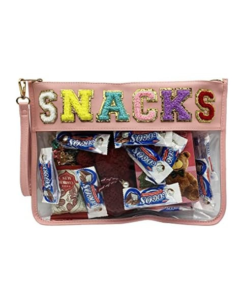 TopTTanBo Chenille Letter Clear Bag Purse Multi-purpose Transparent Waterproof Snacks Makeup Tote... | Amazon (US)