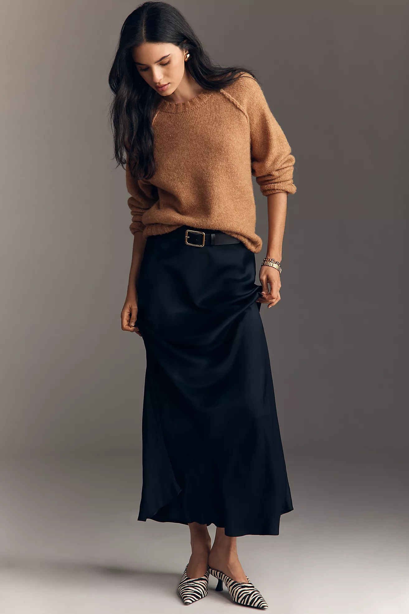 The Tilda A-Line Maxi Slip Skirt | Anthropologie (US)