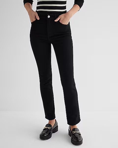 Super High Waisted Black 90s Slim FlexX Jeans | Express