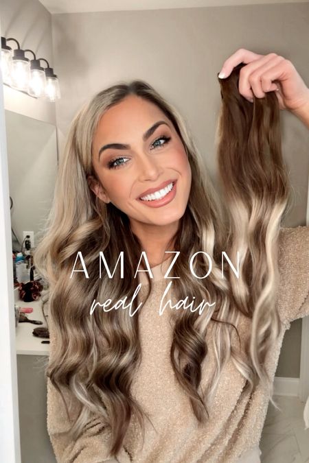 Amazon clip ins for THE WIN! Real hair, a fraction of the price and can be curled and washed!  I am wearing the shade Ombré Walnut Brown❤️



#LTKbeauty