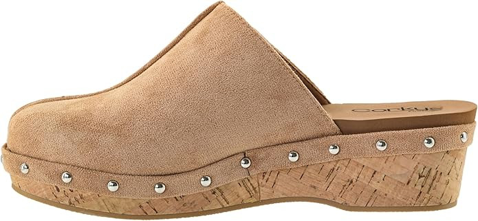 Corkys Footwear Newbie 1.75-Inch Platform Wedges Memory Foam Cushioned Slip-On with Chic Stud Det... | Amazon (US)
