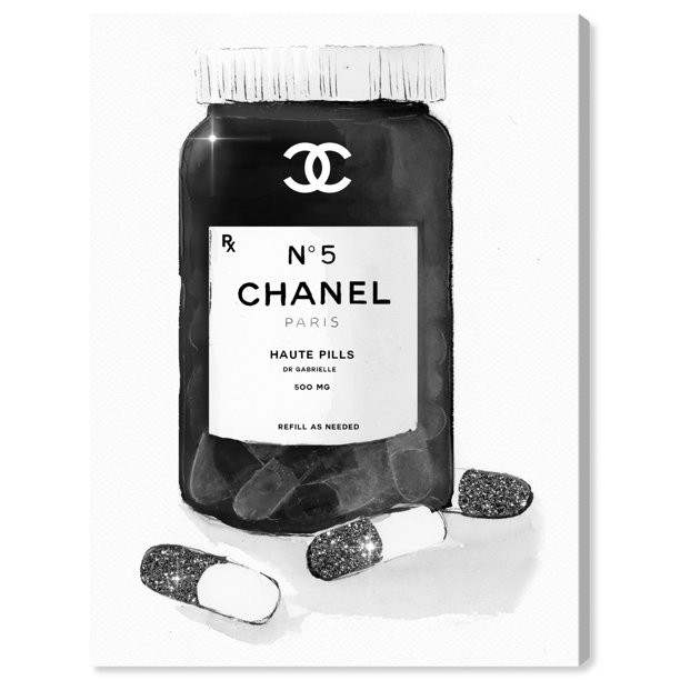Runway Avenue Fashion and Glam Wall Art Canvas Prints 'Fashion Pill' Lifestyle - Black, White | Walmart (US)