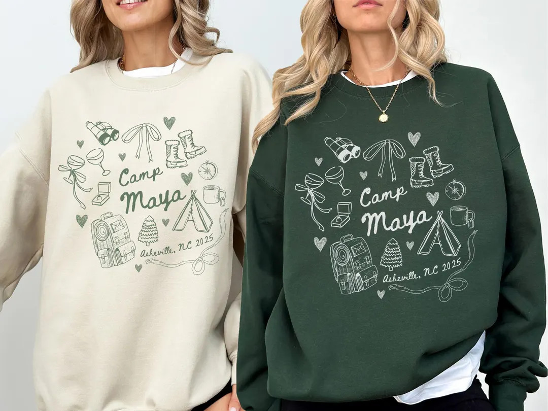 Personalized Camp Bachelorette Sweatshirts, Custom Camp Bach Bachelorette Crewneck, Lake Bachelor... | Etsy (US)