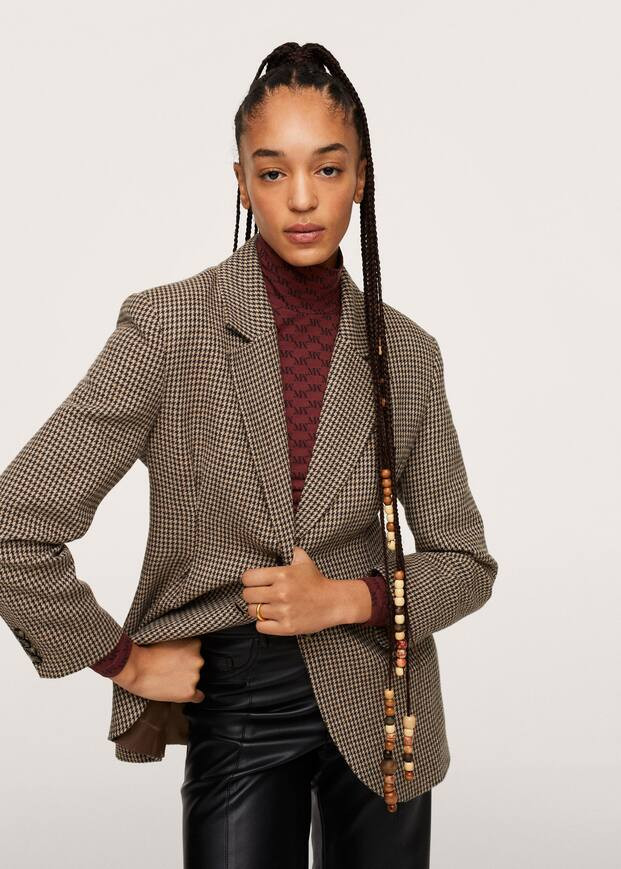 Pleat detail blazer | MANGO (US)