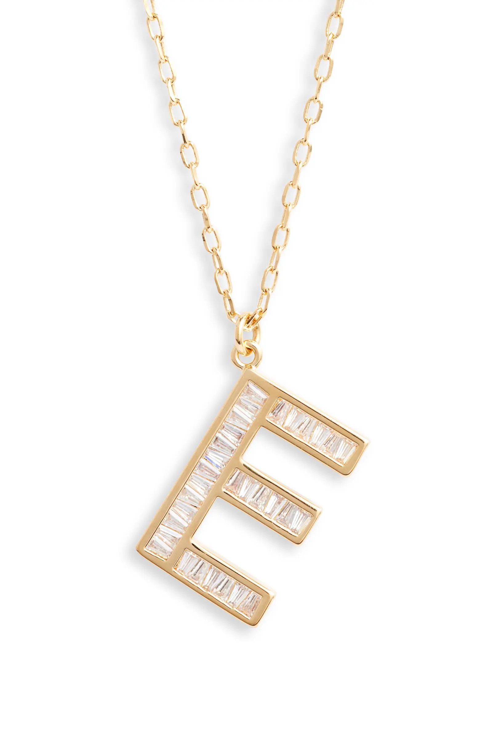 Nordstrom Cubic Zirconia Initial Pendant Necklace | Nordstrom | Nordstrom