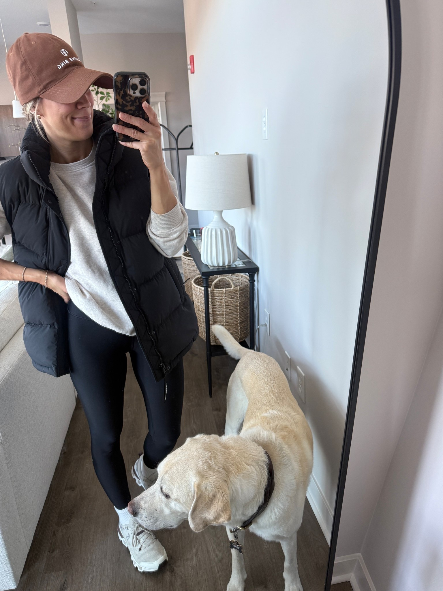 Wearing XS leggings, small sports bra, small sweatshirt, small puffer vest, sneakers tts

#LTKFindsUnder100 #LTKOver40 #LTKActive